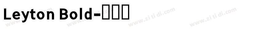 Leyton Bold字体转换